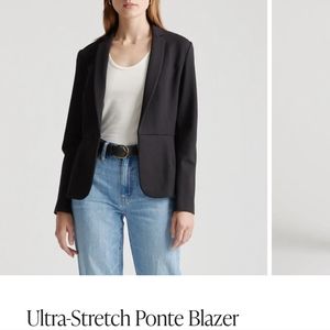 Black Ultra-Stretch Ponte Blazer